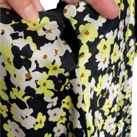 & Other Stories | Satin Mini Dress in Yellow Floral Print US 6 - Picture 7 of 8